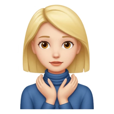 A girl with her hands aroun neck sticker