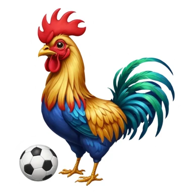 A Portuguese rooster with a soccer ball  sticker