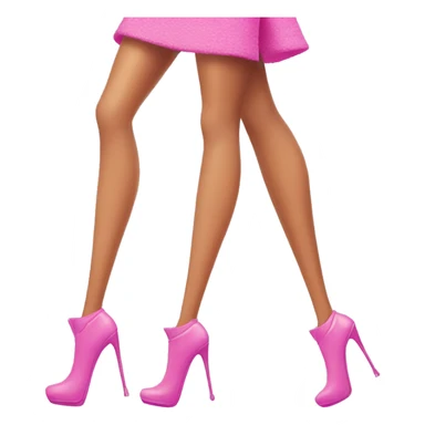 Barbie legs with heals and the legs are harry  sticker