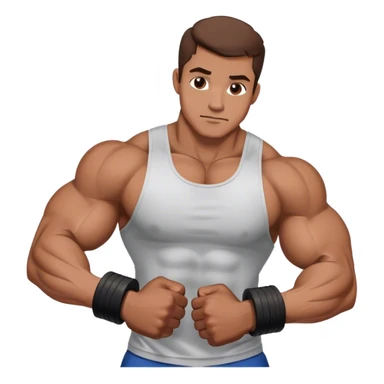 man weighted wrist curl sticker