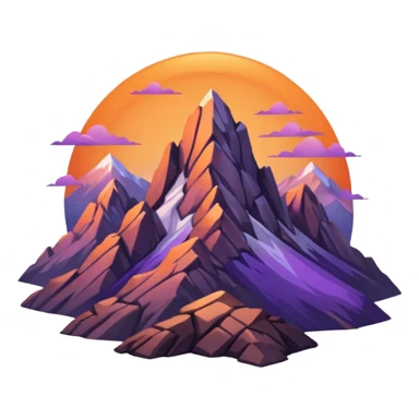 mountain sunrise sticker