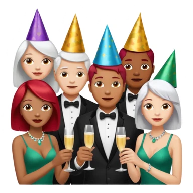 alright, but make the one in the middle light skin (caucasic) with white hear. The one on the left be redheaded (caucasic) and the one on the right be african sticker