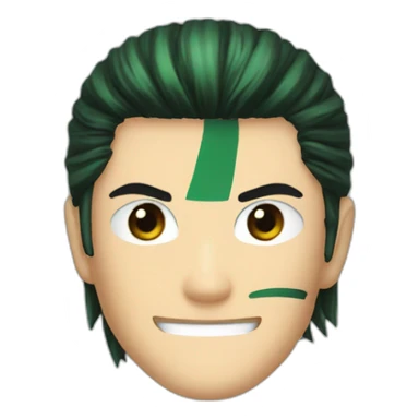 roronoa zoro with black hair sticker