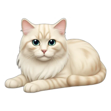 white Himalayan flame point cat sticker