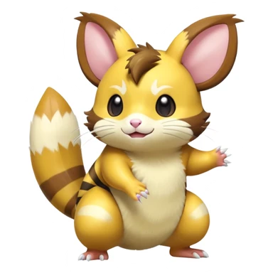 Shiny Furret-Raichu-Hybrid (Full body) sticker