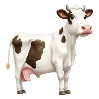 Cow drinking milk sticker