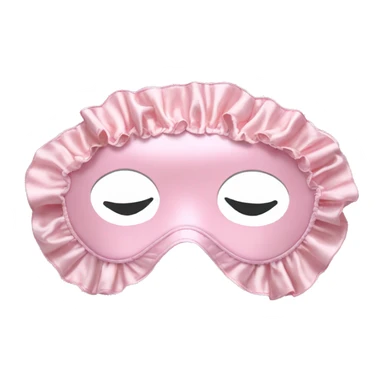 Light pink Frilly satin sleep mask no eyes sticker