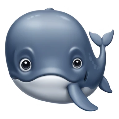 A depressed and sad whale sticker