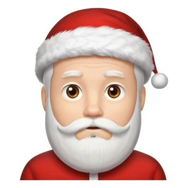 산타모자를 쓰지 않은 흰수염 젊은 청년 sticker
