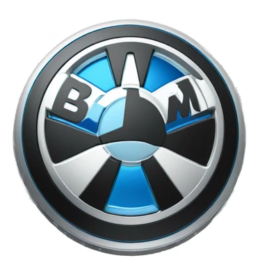 bmw logo and motor sticker