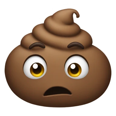 Sad poop sticker