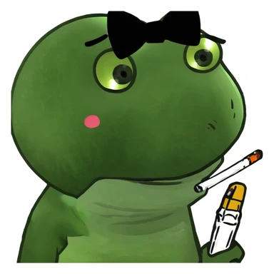 Cigarette with a bow sticker