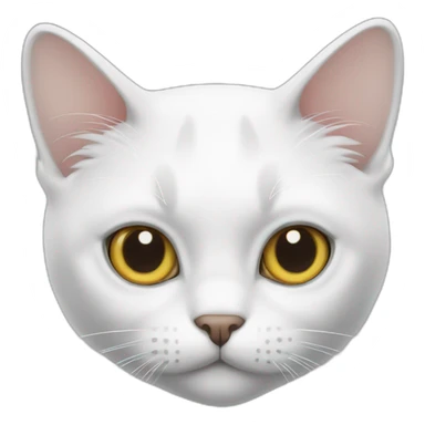 white cat with one eye pirate sticker
