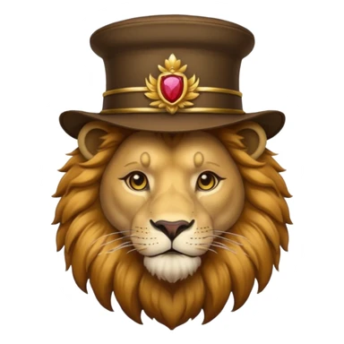 lion wearing hat sticker