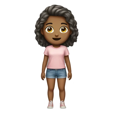 Girl wearing short shorts and shirt sticker