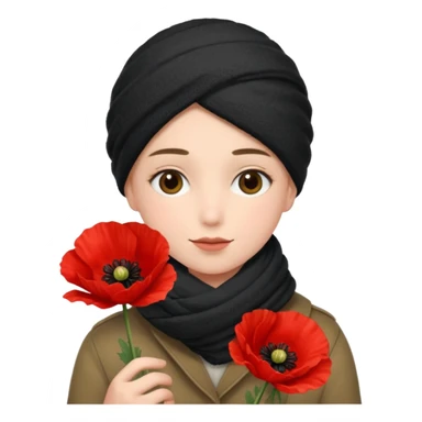 Poppy with muffler sticker