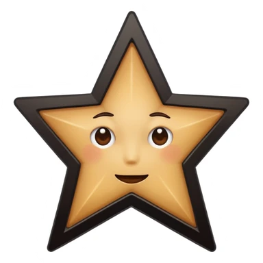 wooden wall picture frame of a star no eyes sticker