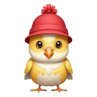 a cute cockatiel with a cute hat   sticker