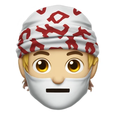 bandana emoji head money mouth demon slayer sticker