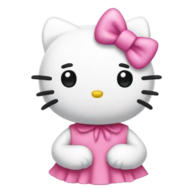Hello kitty with pink bow  sticker