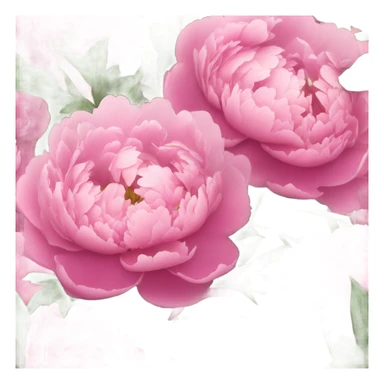 Pink peonies bouquet  sticker