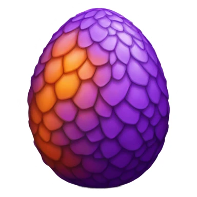 purple and orange dragon egg sticker