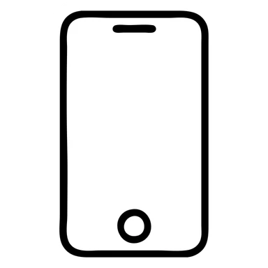 iPhone, modern icon style, simple and recognizable, minimal details, clean lines, no text sticker