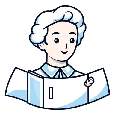 cartoon-style history muse sticker
