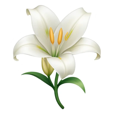 Easter lily flower sticker