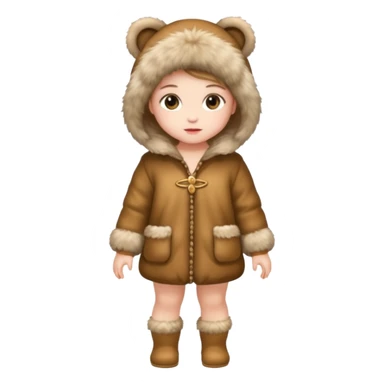 a full body of baby girl wearing fur clothing



















 sticker