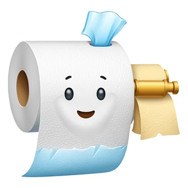 Toilet paper with ice sticker