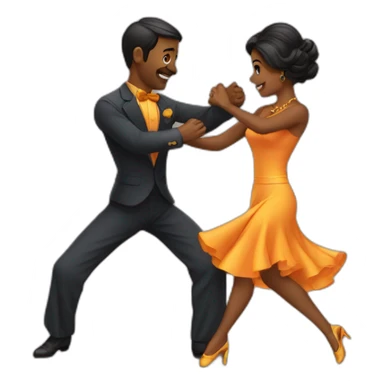 Pareja bailando tango sticker