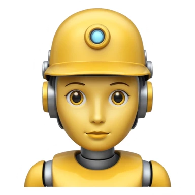 robot with yellow hat sticker