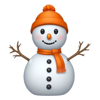 snowman with orange hat  sticker