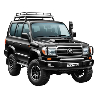 Modified Toyota landcr new model black color sticker