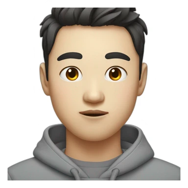 korean guy puffing out the cheeks sticker