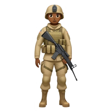 photorealistic American soldiers in full height sticker
