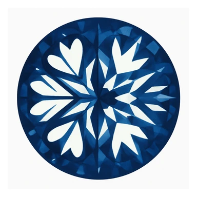 convert this image into a round diamond hearts and arrows cut emoji, blue version, emoji style sticker