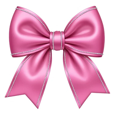 pink bow with sparkles sticker