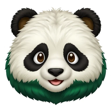 make a cute dark green panda emoji sticker