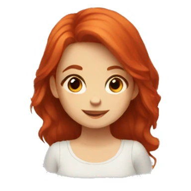 A little girl with red hair sticker