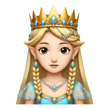 Zelda princess with a tiara and fantasy dress sticker