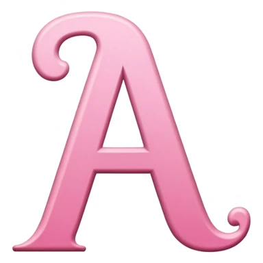Pink, romantic, refined letter of the alphabet sticker