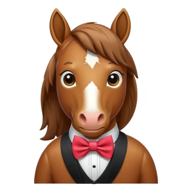 horse with bow ties sticker