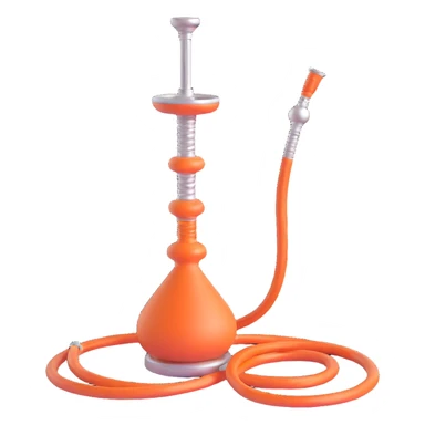3D hookah, no decorations, standard hose, calm colors sticker