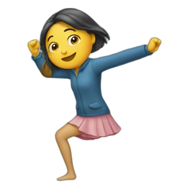 Fille qui faut un dab sticker