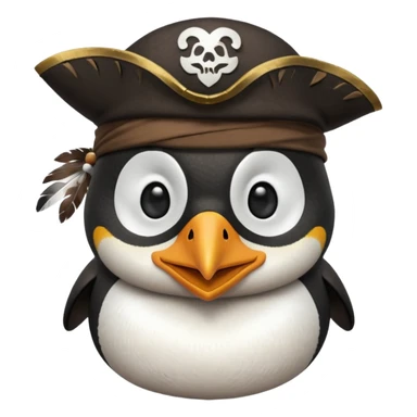 pirate crew member penguin sticker