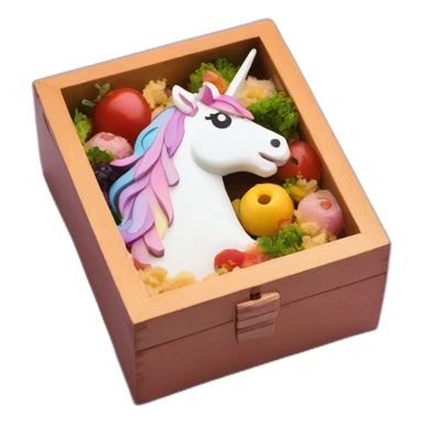 unicorn bento wooden box sticker