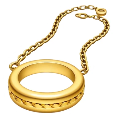 Um anel sendo envolvido pôr uma corrente  sticker