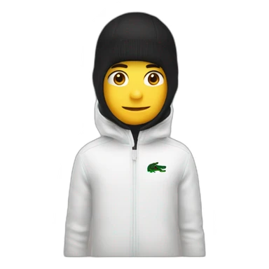 Lacoste black balaclava boy sticker